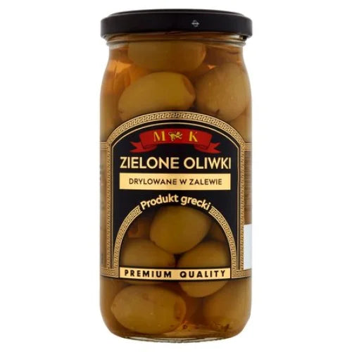 Oliwki Greckie duże Zielone drylowane M&K 350g - Przetwory warzywne