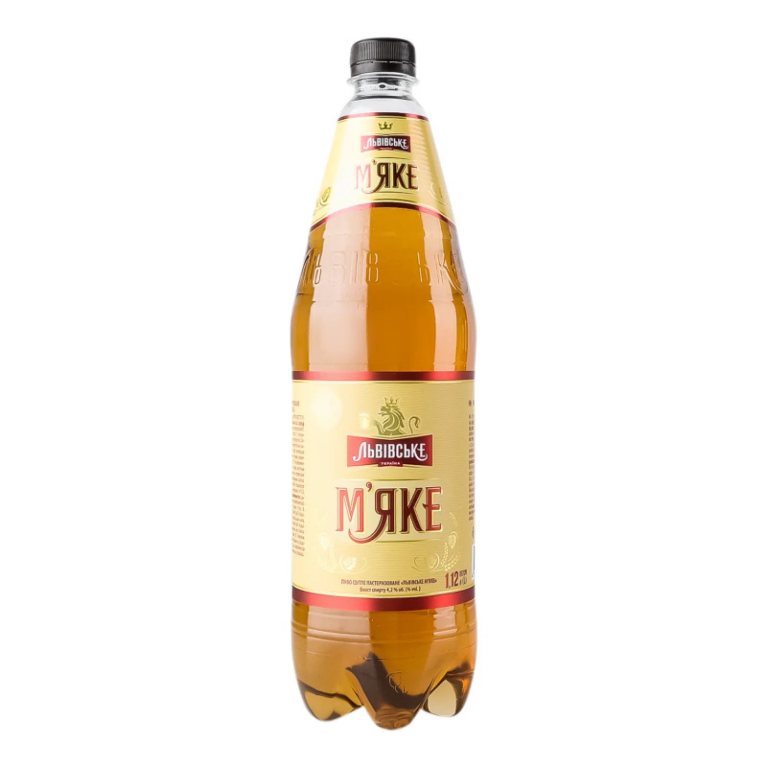 Piwo Lwowskie Miękkie 1,12 l PET — jasne piwo lager