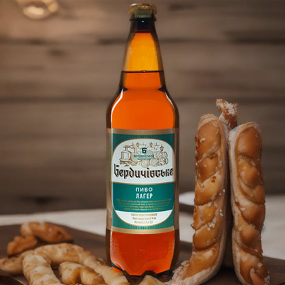 Piwo słodowe "Berdyczowskie LAGER" ekstrakt "plato" 11,2% 1L