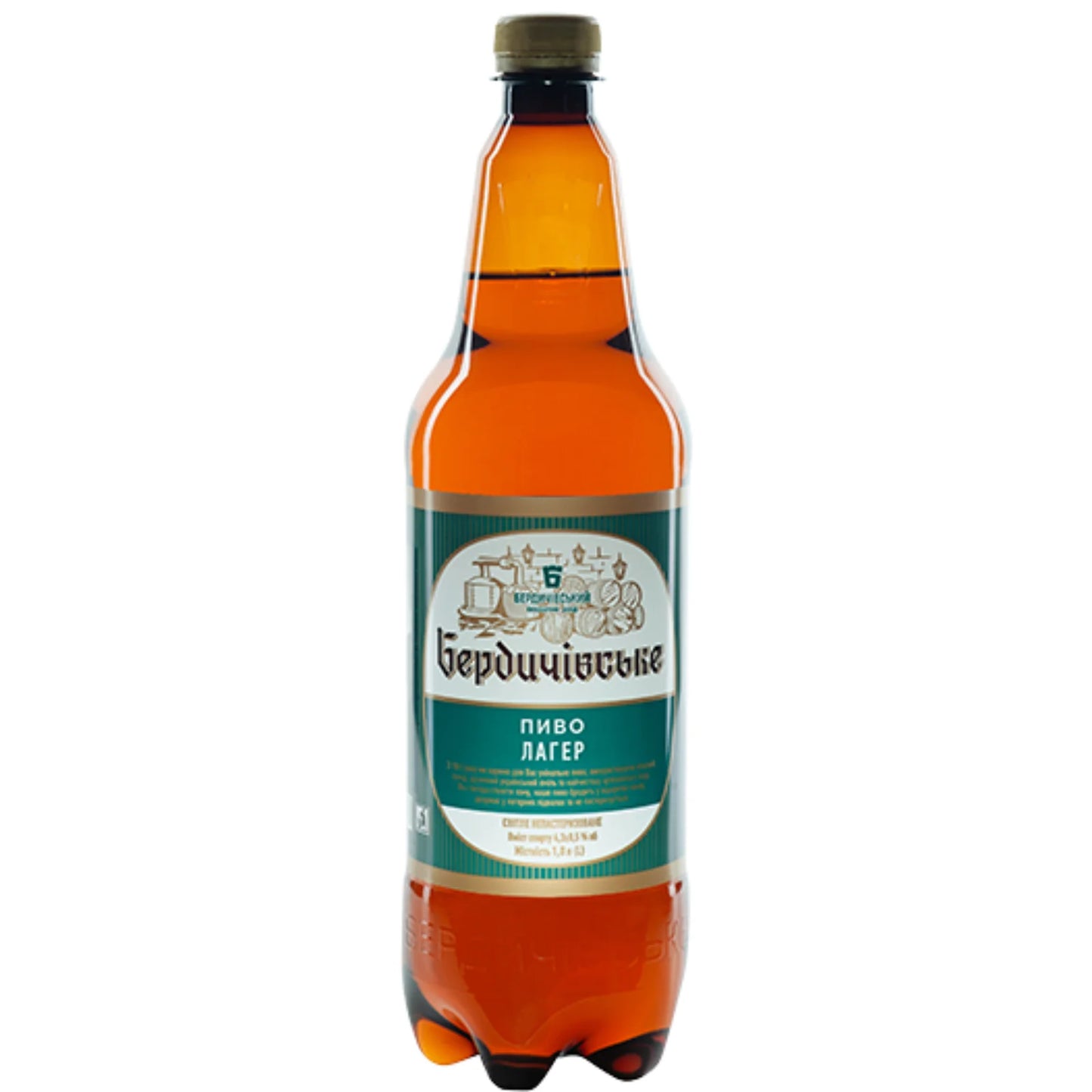 Piwo słodowe "Berdyczowskie LAGER" ekstrakt "plato" 11,2% 1L