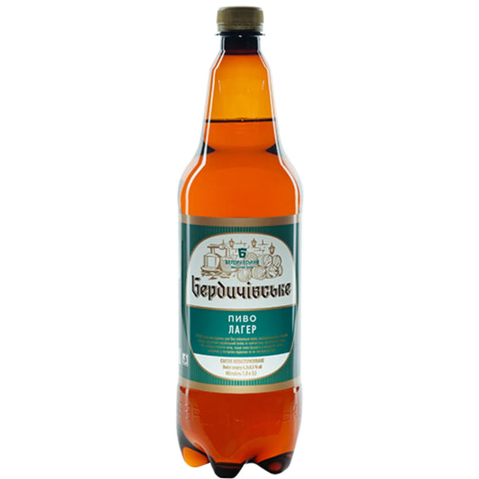 Piwo słodowe "Berdyczowskie LAGER" ekstrakt "plato" 11,2% 1L