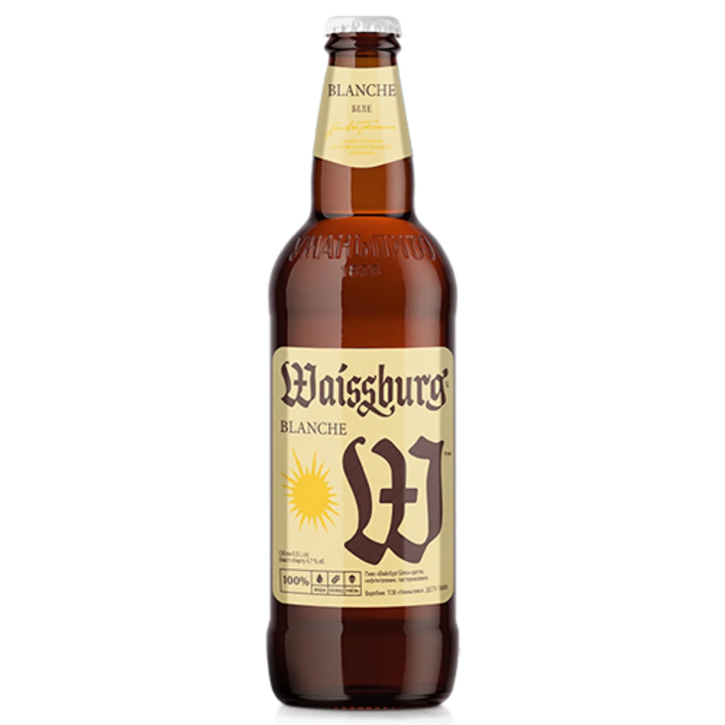 Piwo Umanpiwo Waissburg Blanche 4,7% lane, jasne piwo pszeniczne