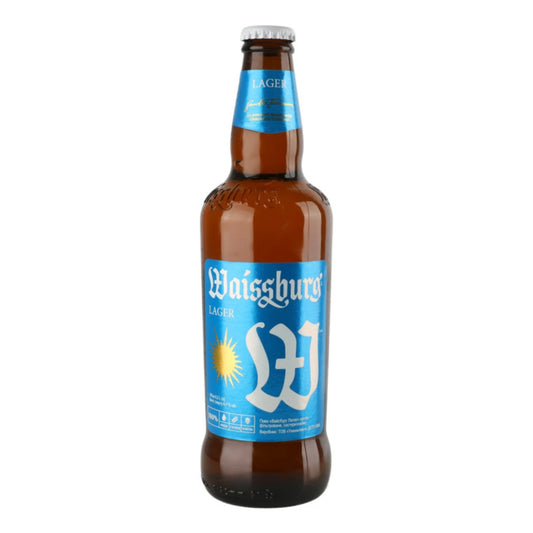 Piwo Umanpiwo Waissburg Lager 4,7% 0,5l — jasne piwo lager z Ukrainy w butelce