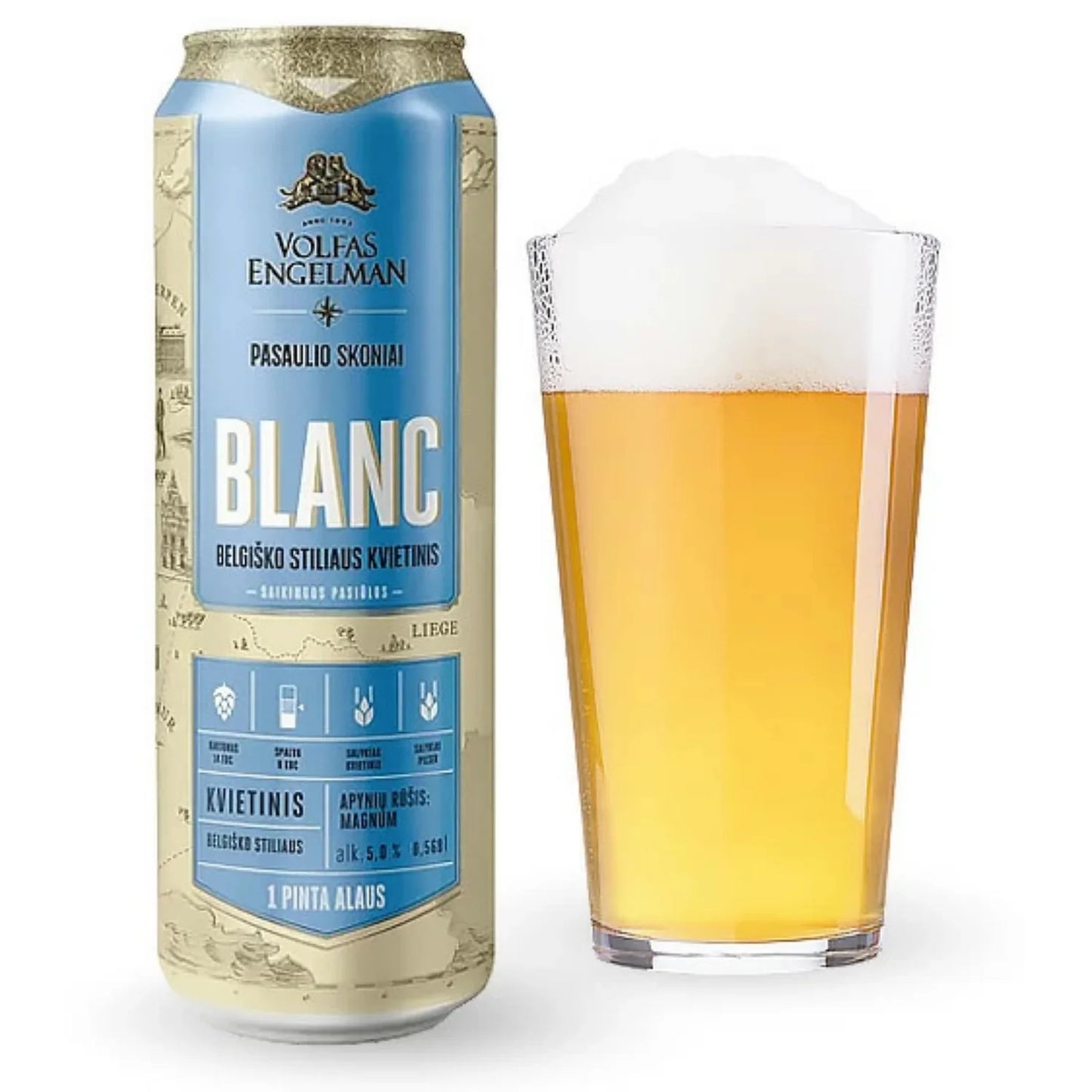 Piwo V.E. Pasaulio Skoniai Blanc lane 30 L – jasne niefiltrowane piwo pszeniczne