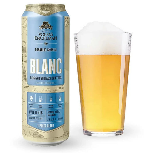 Piwo V.E. Pasaulio Skoniai Blanc lane 30 L – jasne niefiltrowane piwo pszeniczne