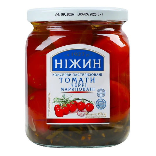 Pomidory marynowane ’Cherry’ Niżyn 450g - Przetwory warzywne