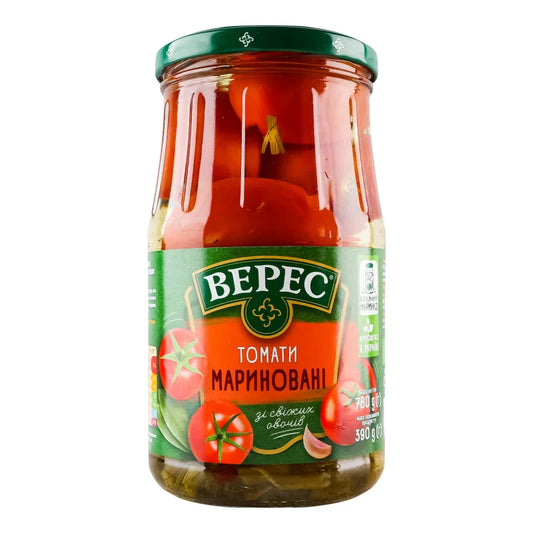 POMIDORY MARYNOWANE VERES 760g - Przetwory warzywne