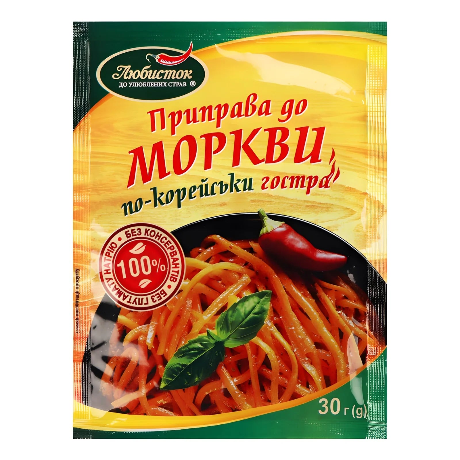 Приправа до моркви по-корейськи, гостра "Lubystok" 30 г