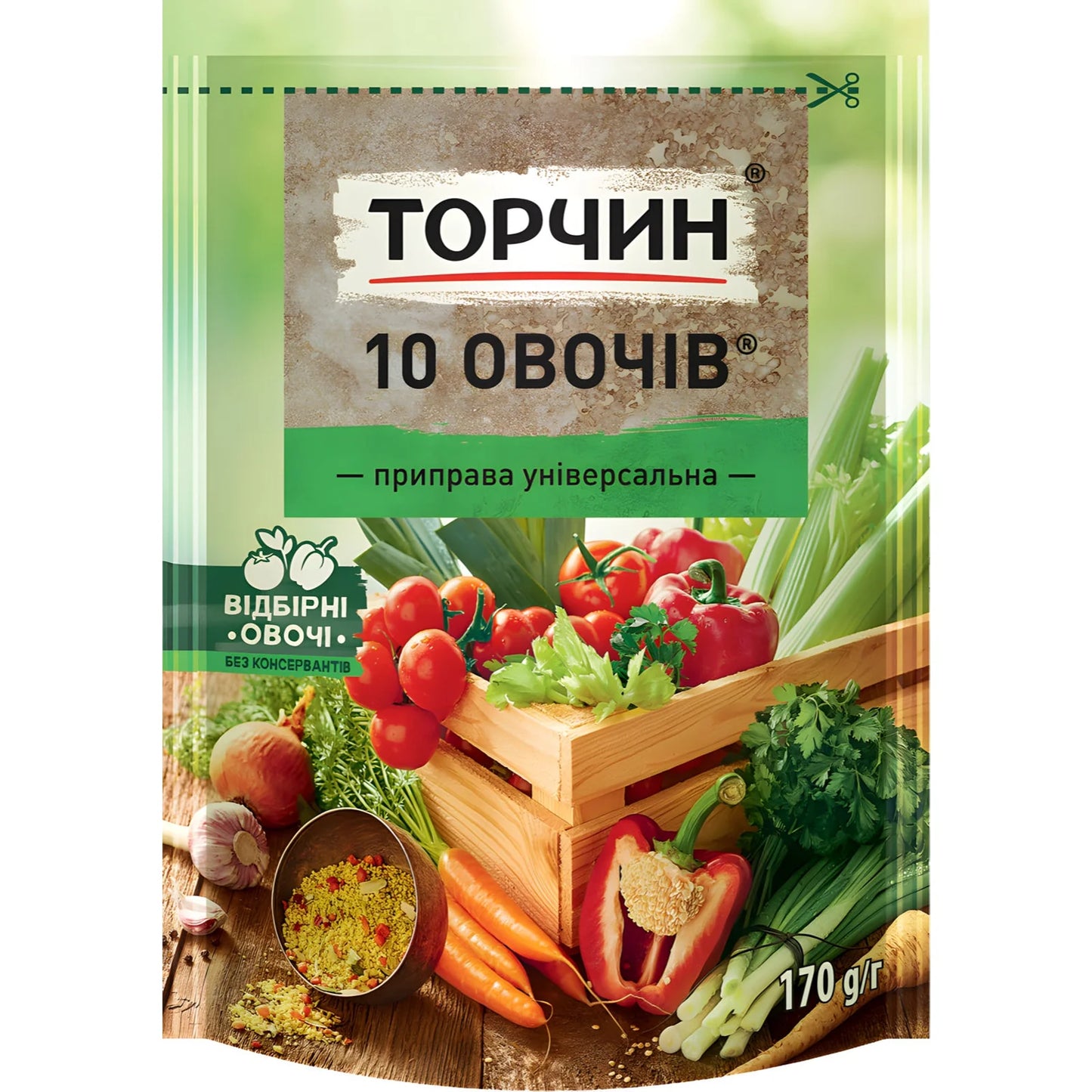 Універсальна приправа 10 овочів TORCHYN 170 г