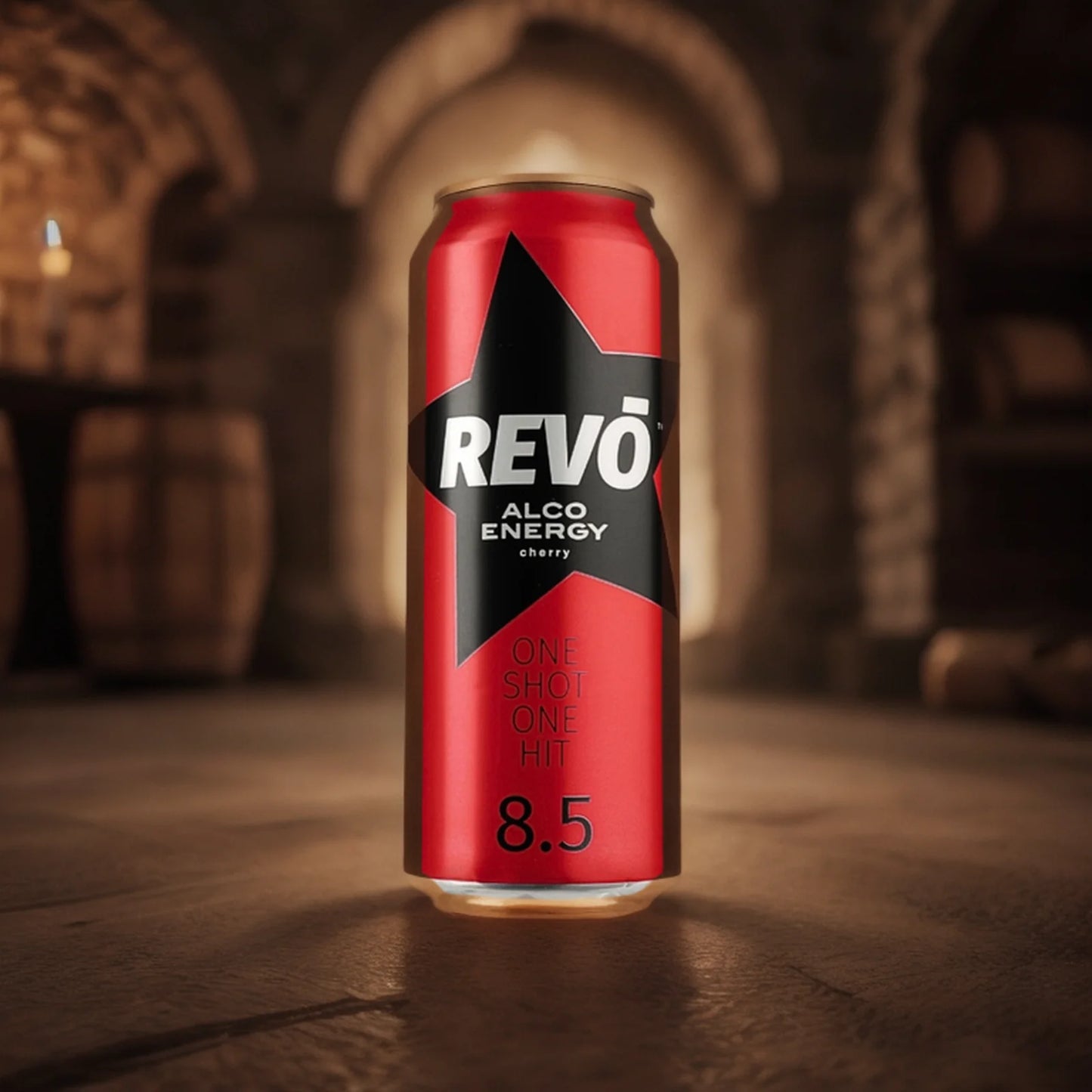 REVO Cherry Енергетичний алкогольний напій 500 мл 8,5% алк БАНКА