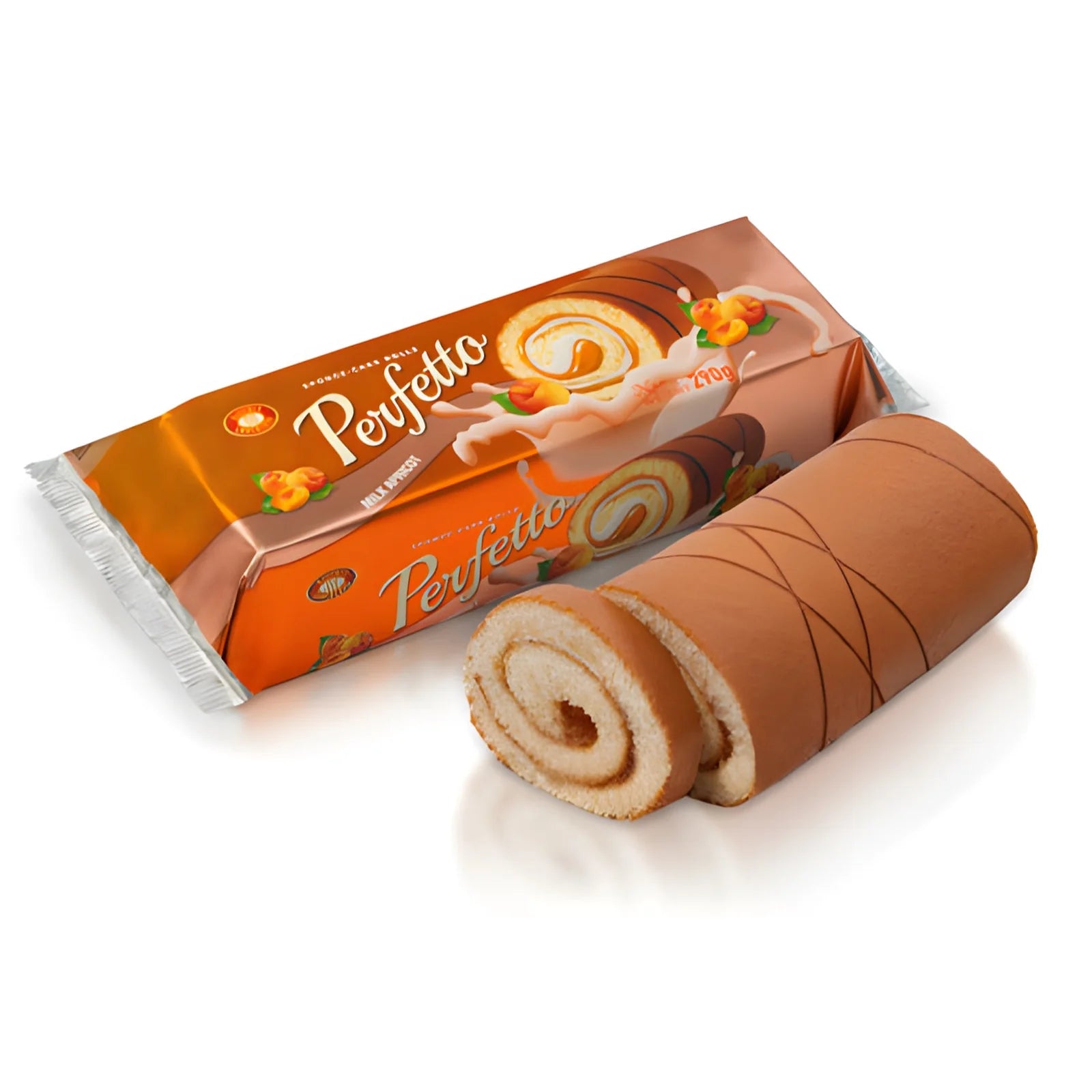 Rolada biszkopt PERFETTO z nadz mleczno-morelowym 290g