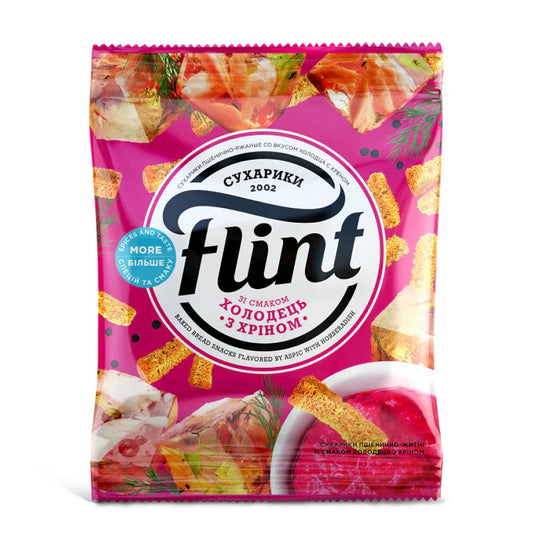 Sucharki o smaku galari z chrzan Flint 70g - Sucharki Grzanki