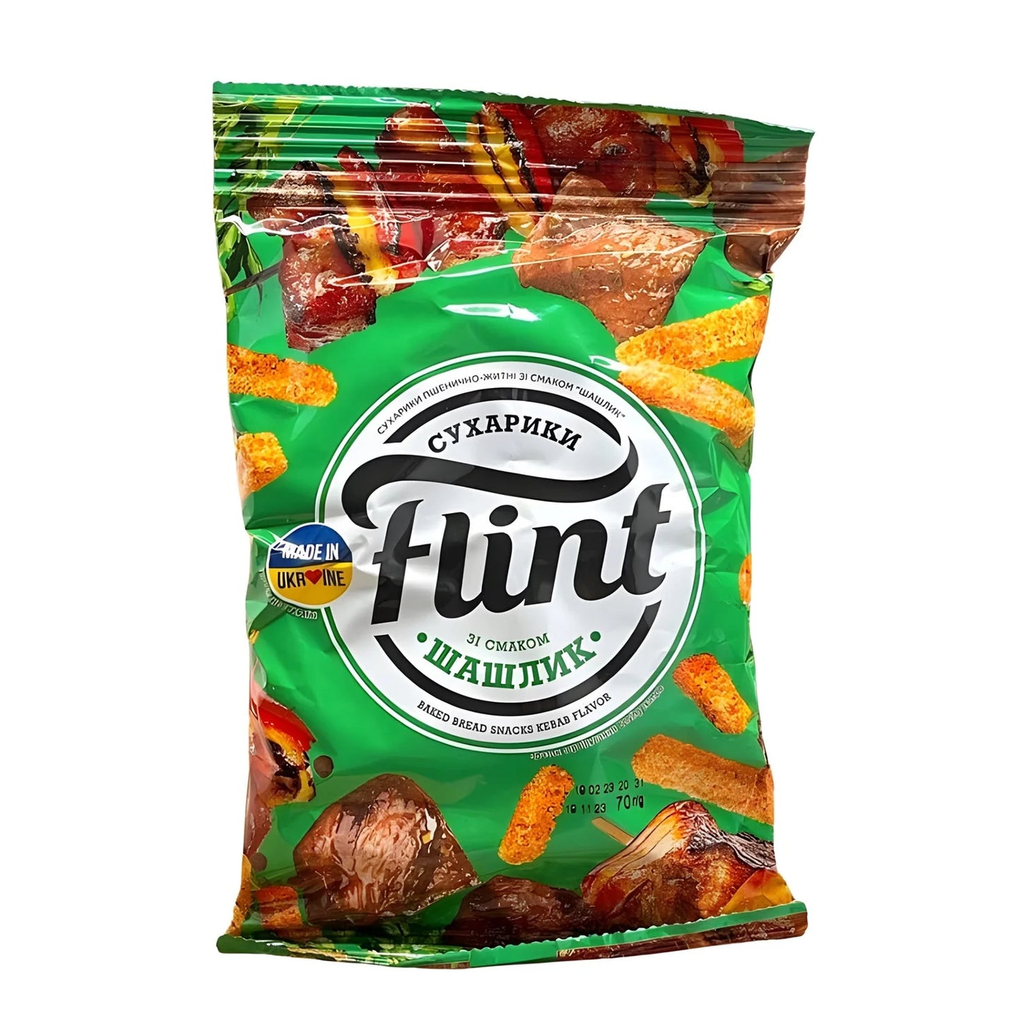 Сухарики Flint зі смаком шашлику 70 г