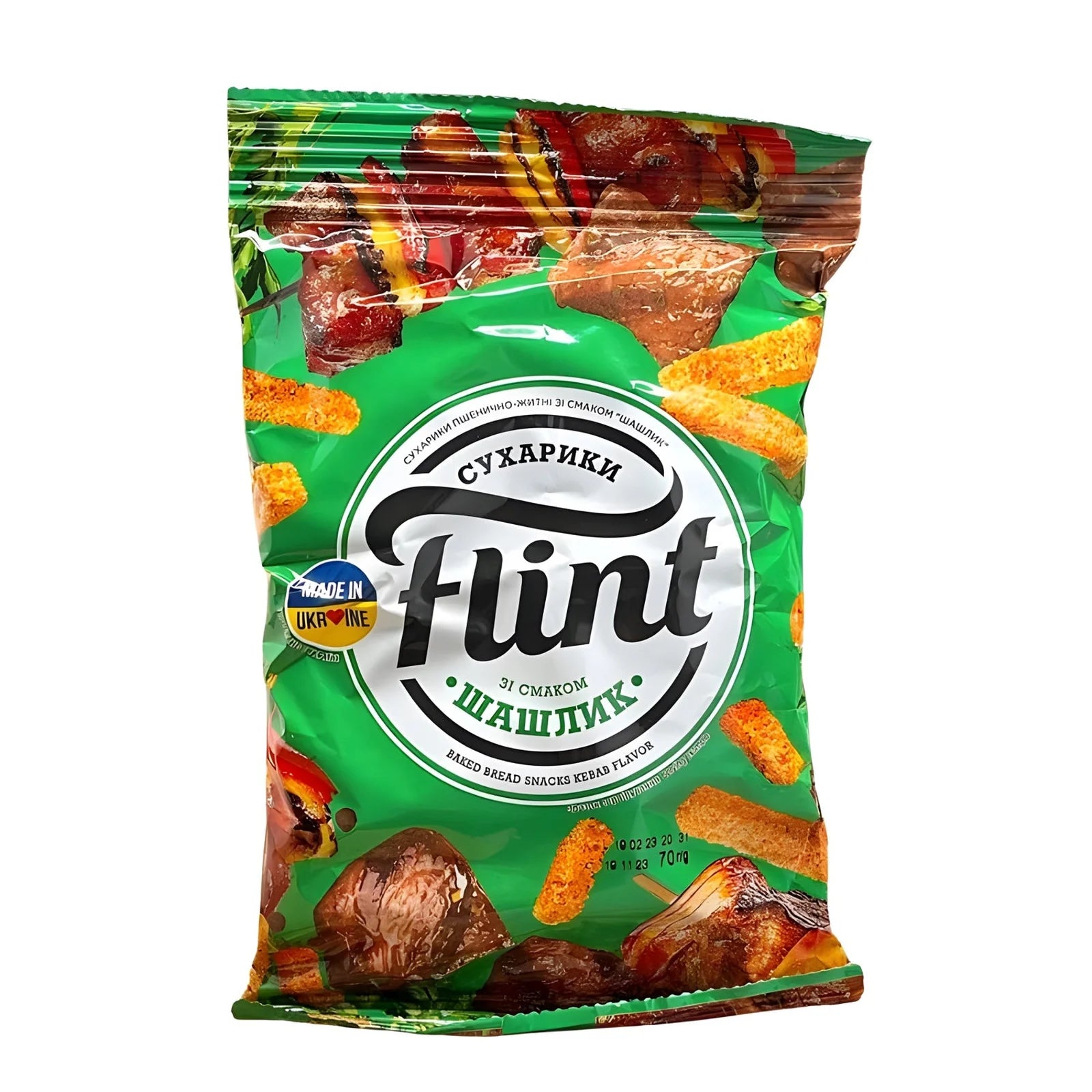 Сухарики Flint зі смаком шашлику 70 г