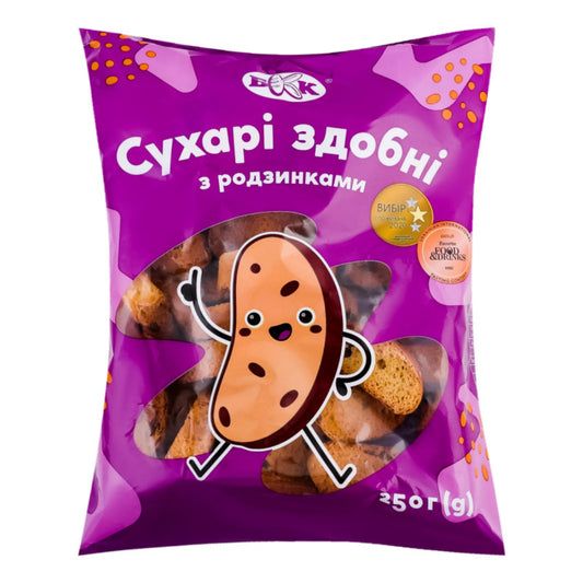 Сухарики з родзинками 250 г