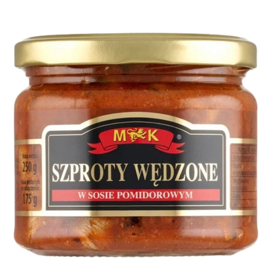 Szprot wędzony w pomid. M&K 250g - Konserwy z ryb
