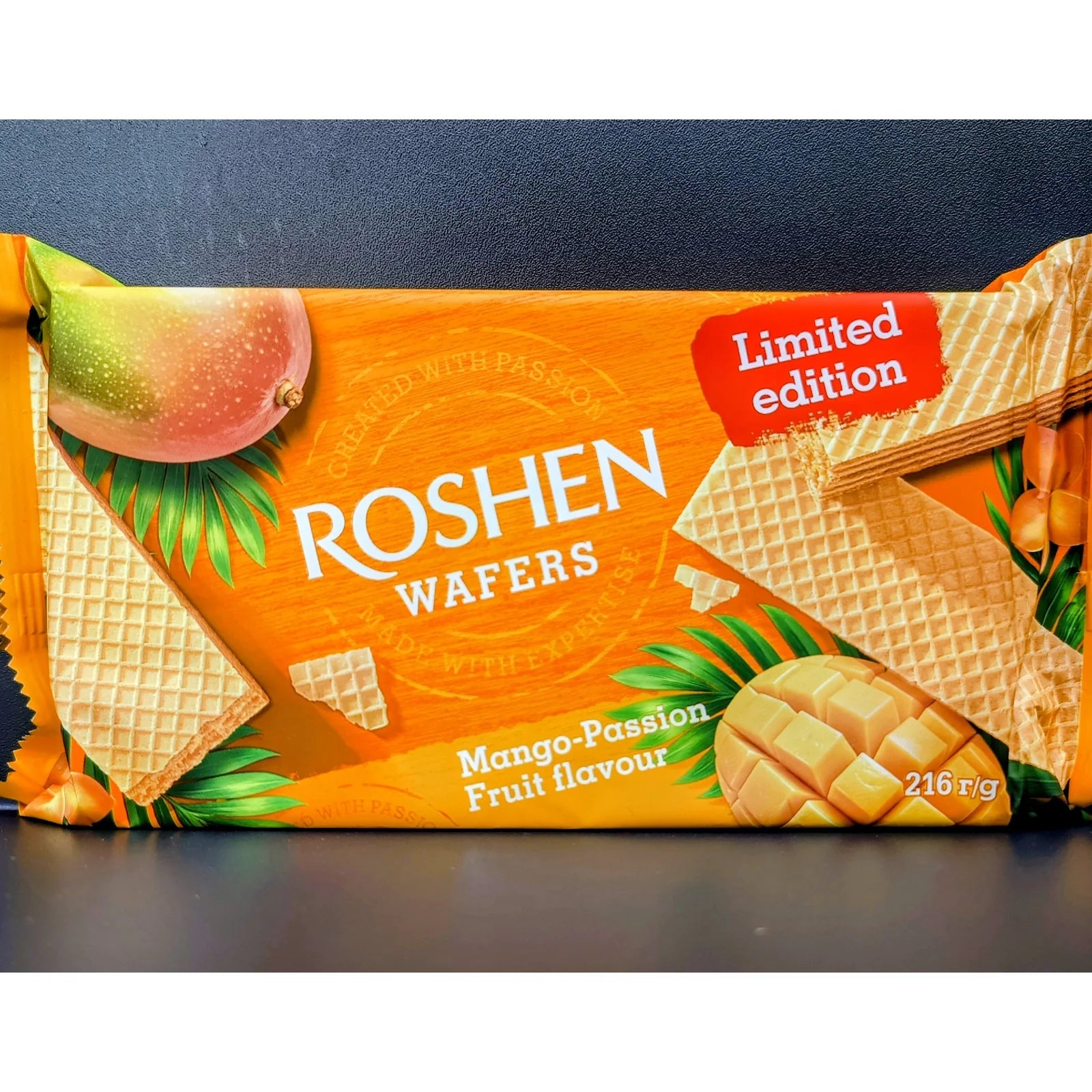 Wafle Roshen mango-passion fruit flavour, limitowana edycja 216g