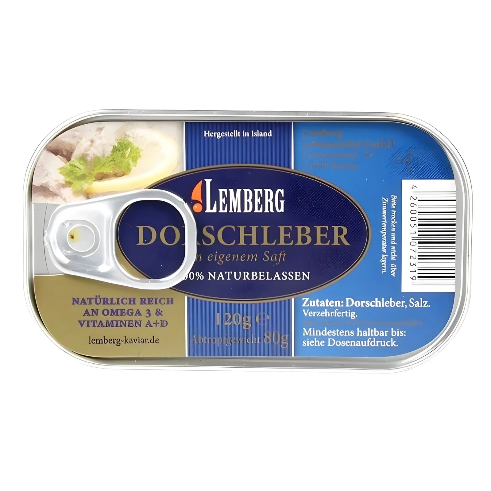 Wątróbka z dorsza 120g Lemberg