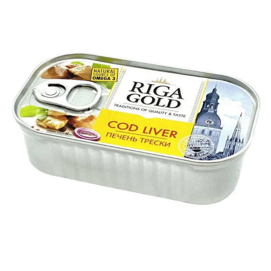 Wątróbki z dorsza Riga Gold 120g - Konserwy z ryb