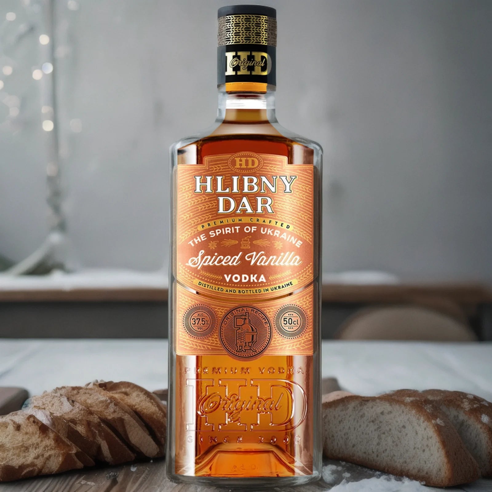 WÓDKA HLIBNY DAR PREMIUM CRAFTED SPICED VANILLA - 0,5L; 37,5%