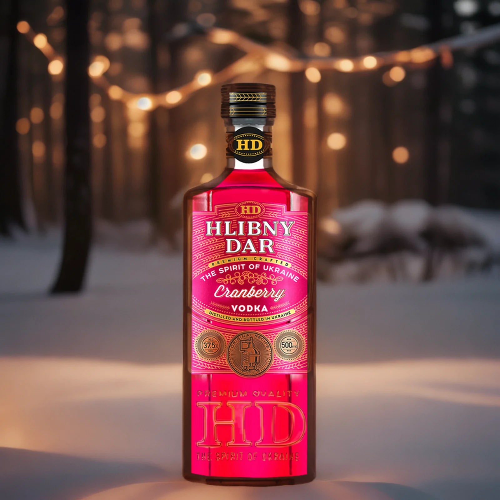 WÓDKA HLIBNY DAR PREMIUM CRAFTED WILD BERRIES - 0,5L; 37,5%