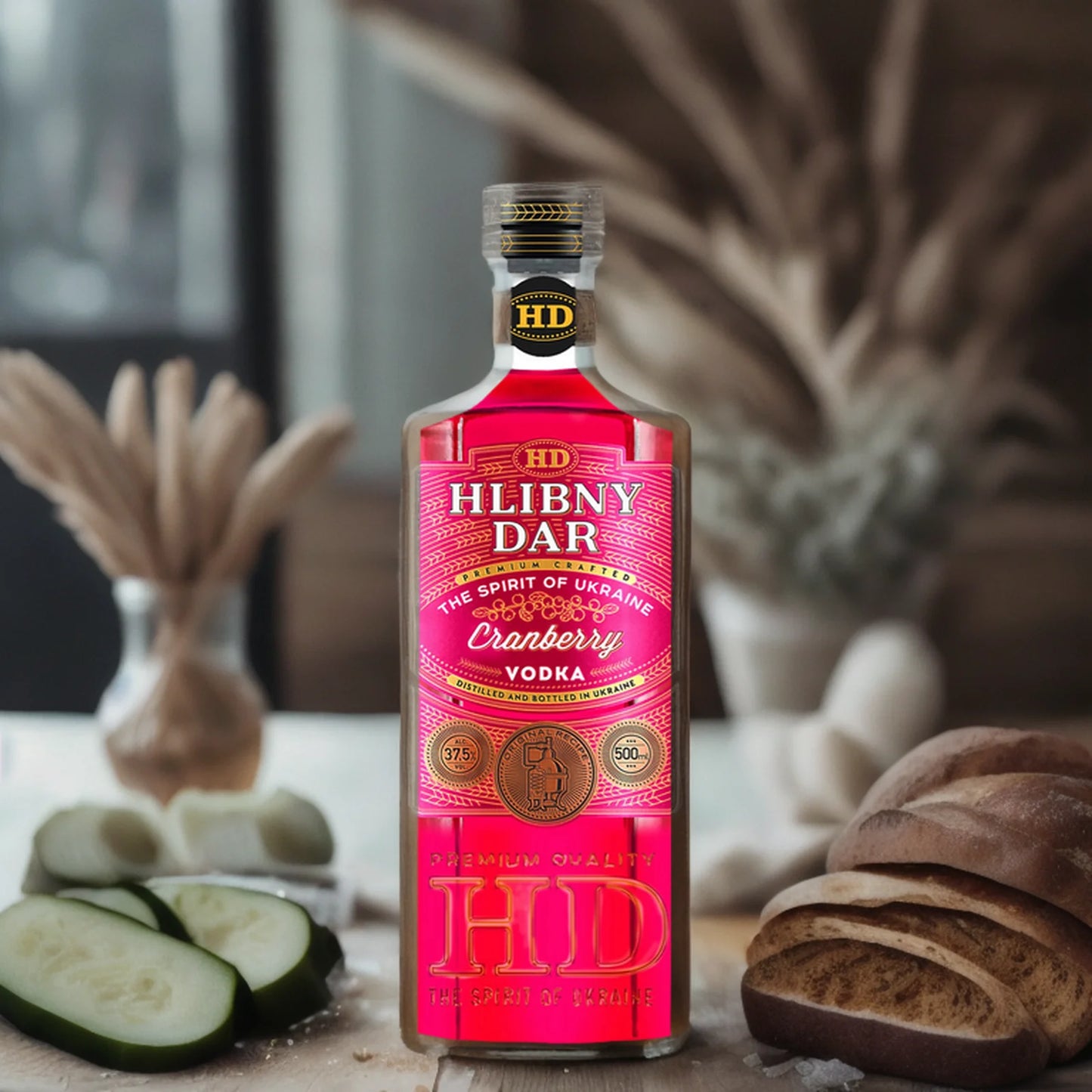 WÓDKA HLIBNY DAR PREMIUM CRAFTED WILD BERRIES - 0,5L; 37,5%