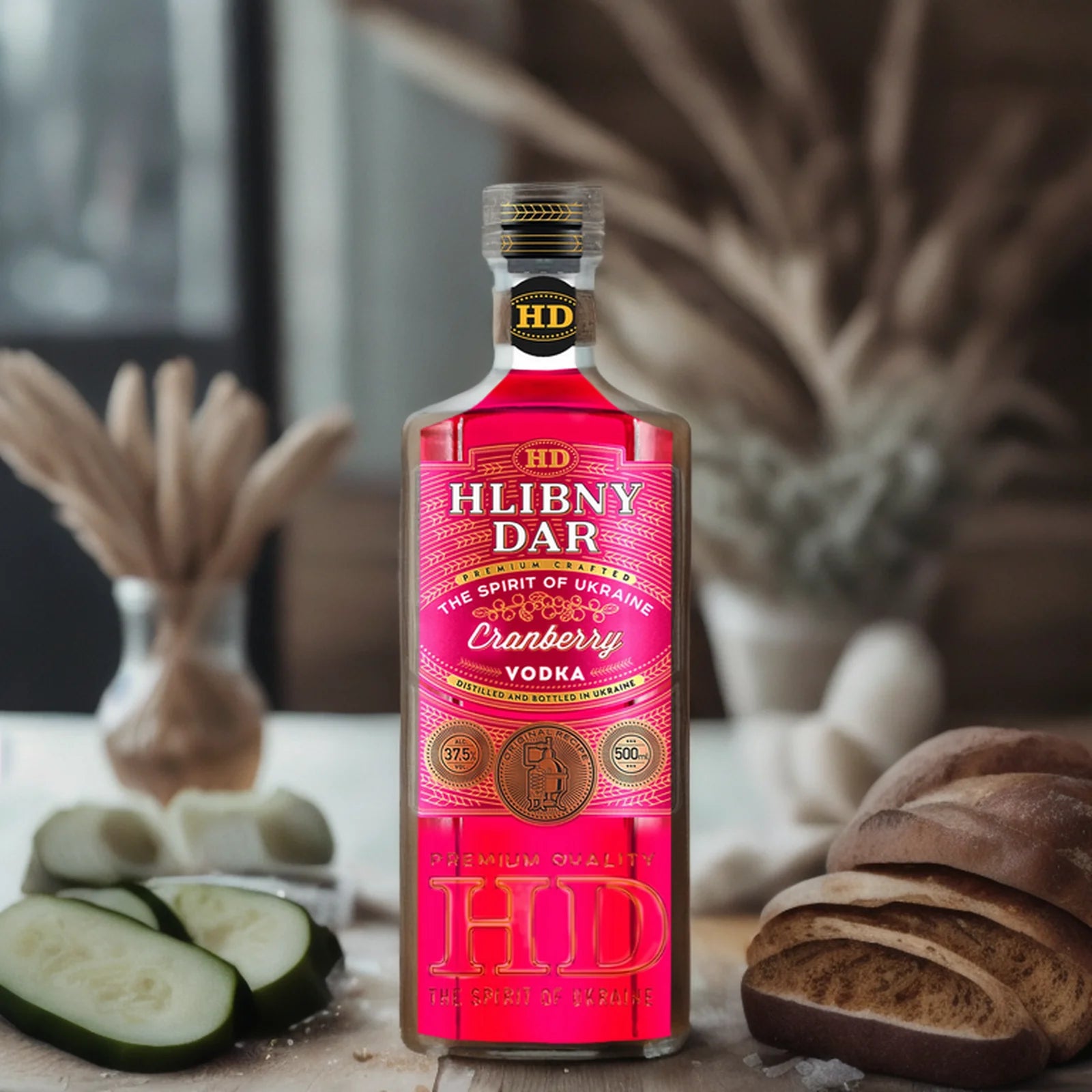 WÓDKA HLIBNY DAR PREMIUM CRAFTED WILD BERRIES - 0,5L; 37,5%
