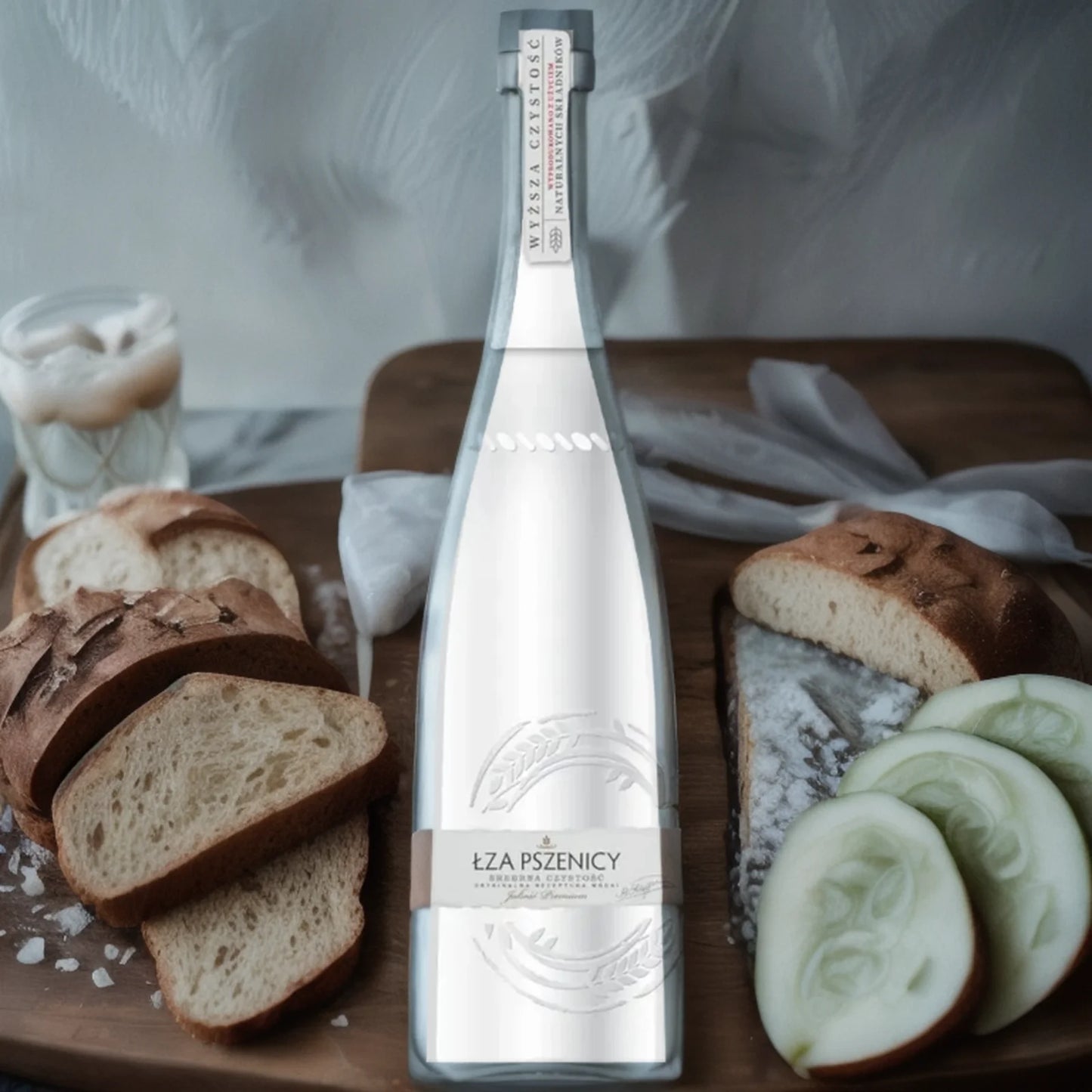 WODKA ŁZA PSZENICY Srebrna Czystość 500ml