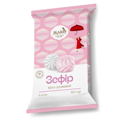 Zefir Biało-rózowy 350g